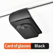 Car Sunshade Magnetic Fashion Glasses Clip, Microfiber Multifunctional Eyeglass Frame, With Card Slot, General Motors Internal Storage Eyeglass Card Ticket - 2613 - View 13