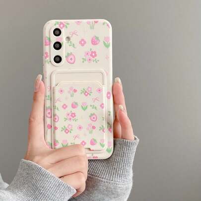 1pc Colorful Floral Bow Card Holder Adhesive Type, 1pc Solid Color Liquid Silicone Phone Case Suitable For Android Series [International Version Not Local Version] S26U/S22/23/24/S25+U A04/A05/A14/A15/A24/A25/A34/A54 SA56/A36/A26 Suitable For Suitable For Suitable For Honor 400/600/600pro/600lite/X67899876abc/ Nova7/10 Compatible With Xiaomi 17T/17T PRO Note 14/13/12 Phone Case