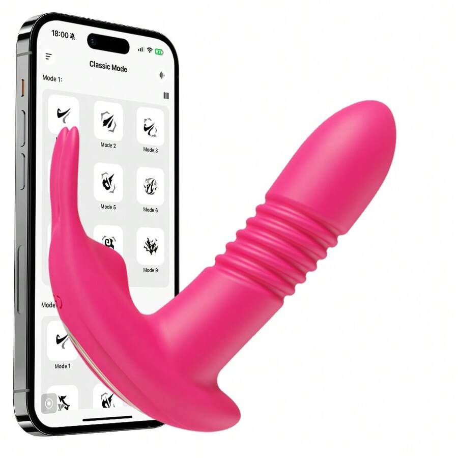Wearable Vibrator With Remote Control Rabbit Vibrators Telescopic Rotating Vibrating Sex Toys For Woman - one-size - View 1