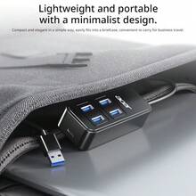 Kabel Ekstensi Konverter Splitter 4 Port USB 3.0 Hub Acer 1-ke-4 dengan Port Daya untuk Laptop Desktop Ekspansi Multi-Antarmuka 1,5m - View 7