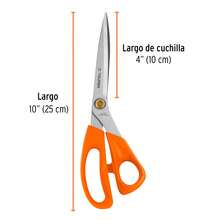 10" Stainless Steel Sewing Scissors, TRUPER 18496-1 - A-Black - View 2