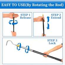Snake Hook, 61" Snake Reptile Catcher Stick Pole Handling Tool Kit For Rattlesnakes Python Copperhead Removal Catching - As Pic - View 4