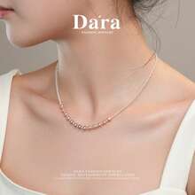 DARA Freshwater Pearl Necklace S925 Silver 4-5mm High Luster Women's Minimalist Daily Accessory - Multicolor - View 3