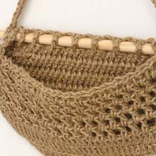 3-Tier Bohemian Style Wall-Mounted Hand-Woven Natural Rope Storage Basket, Rustic Hanging Fruit Vegetable Organizer, Space Saving Multi-Functional Macrame Decor For Kitchen Pantry Bathroom Entryway - Multicolor - View 11
