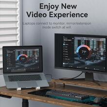 VENTION 2-in-1 USB-A & Type-C ke Adaptor Konverter Video HDMI, Output Full HD 1080P@60Hz, Adaptor Plug-and-Play Portabel untuk Desktop, Laptop, Monitor, TV, Proyektor - View 4