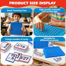 Digital Press-Down Chessboard Math Enlightenment Game Board Toy, Children's Multi-Function Early Education Arithmetic Teaching Aid, Complete Set Includes Blue Press-Down Chessboard + Double-Sided Formula Flash Cards, Chessboard Front And Back Dual Card Slots With Double-Sided Printed Cards For Easy Self-Check Learning, Soft Press-Down Bubble Stress Relief Fun, Escape Paper-Based Exercises, Intuitively Master Number Operation Logic, Thickened Material With Rounded Edges To Protect Little Hands, Preschool To Elementary School Home Classroom Parent-Child Interactive Teaching Aid, Learning Through Play To Enhance Math Interest, Back To School Gift Educational Toy - Multicolor - View 6