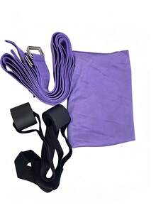 1pc Aerial Yoga Hammock Home Backbend & Forward Bend Trainer Yoga Rope Door-Mounted Inversion Strap Stretching Resistance Band - Multicolor - View 9