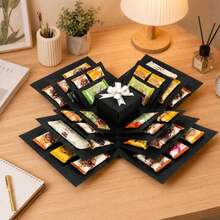 Shoze Creative DIY Explosion‑Style Keepsake Box, Decorative Memory Album As Heartfelt Present For Various Special Festive Celebration Occasions - Black - View 6