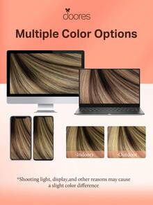 DOORES 14-24 Inch Seamless Clip-In Hair Extensions, 130g-160g 7pcs Real Human Hair Invisible PU Skin Weft, Chocolate Brown To Caramel Gold (B), Natural Remy Straight Hair, Easy To Wear - S4/26/4 - View 7