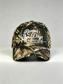 1件哥德式迷彩字母帽 Reno Days RODEO CLUB 刺繡帽,男款,可調節設計,適合旅行、徒步與防曬 - 迷彩 - 查看 12