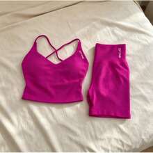 Women Two-Piece Outfits - Violet Purple - View 1