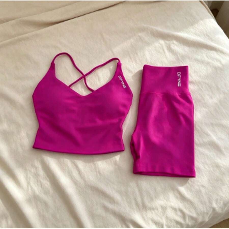 Women Two-Piece Outfits - Violet Purple - View 1