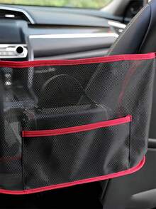 Extra Large Car Storage Bag Backseat Organizer Net For Tidying Up Backseat Items Multi-Compartment Car Storage Bag For Store Phones Documents Snacks Chargers Space-Saving For All Vehicles Men And Women Car Accessories Travel Essentials - Multicolor - View 7