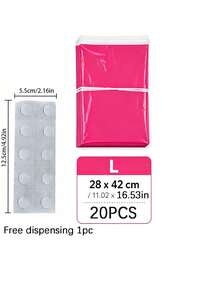 10/20pcs Rose Red Polyethylene Courier Bags, M L XL Mixed Sizes, Self-Adhesive Seal Mailing Bags - Multiple Styles - View 13