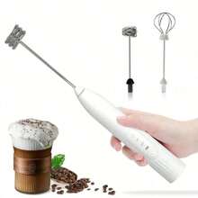 1pc Wireless Electric Milk Frother, Household Electric Milk Frother, Coffee Stirring Stick, Milk Foam, Mixer, Automatic Handheld Milk Frother 2-In-1 USB Rechargeable Electric Mixer Coffee Stirrer Back To School Season 300mAh - Multicolor - View 2