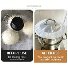 20pcs Pot Lid Heat Insulation Covers - Lazy Person's Pot Lid Protectors, Multi-Functional Wet Wipe Covers, Elastic Kitchen Covers - High Elasticity - Suitable For Pot Lids/Cook Covers Of Various Sizes - Maximum Strength Up To 50CM - Multicolor - View 2