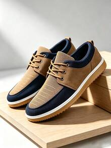 Men Canvas Shoes - Khaki - View 1