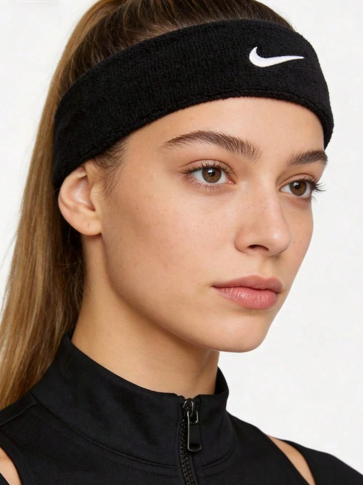Nike Sports Sweatband Comfortable Elastic Headband Unisex Black - Black - View 1