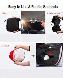2026 Summer Car Windshield Sun Shade, Windshield Cover Car Interior Sun Protection Front Sun Visor Blocks UV Rays, Keeps Your Vehicle Cool, Foldable Windshield Shade Front Window, Enhanced Sun Protection, Suitable For Cars, SUVs - A - View 8