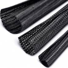 Cable Protector Sleeve For Wires, Cables And Data Lines, Split Tube For Power Cords, Audio/Video Cables - Desktop PC, TV, Computer Cable Organizer, Pet Chew Protection - Black - View 10