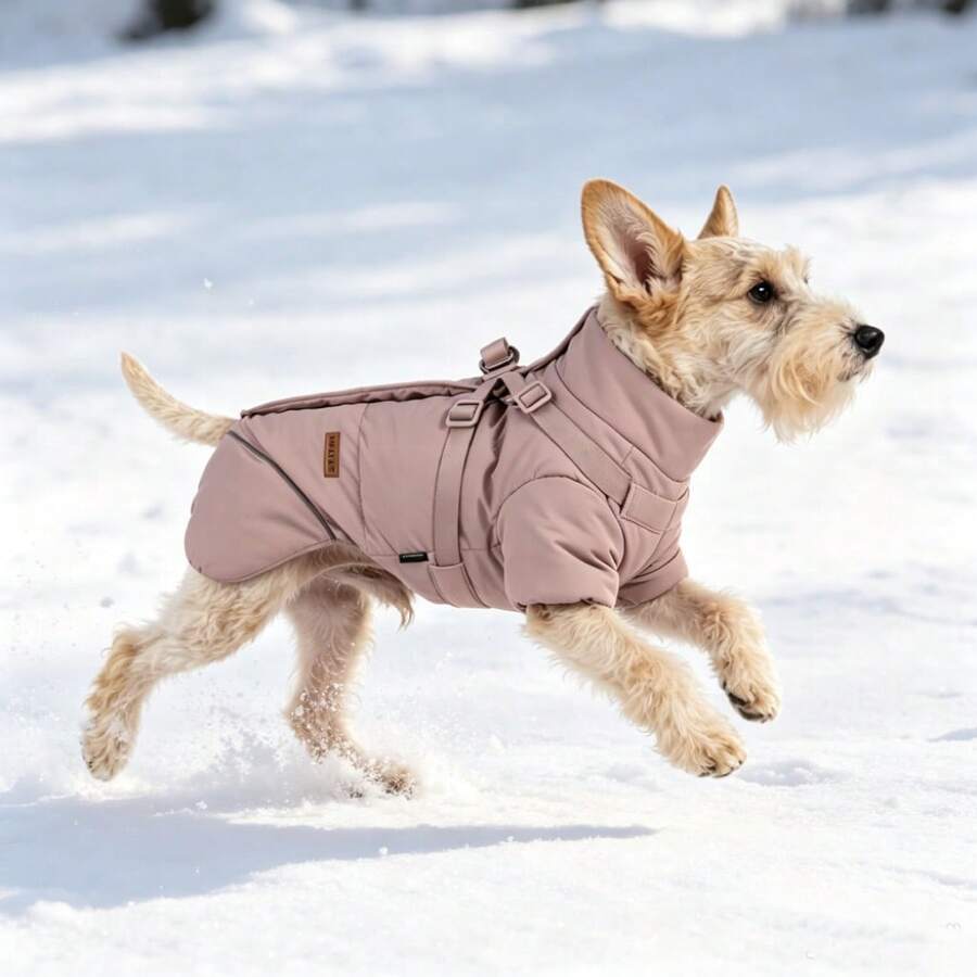 1pc Temperature-Locking Flocked Pet Winter Coat, Suitable For Small Dogs And Cats