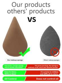 2/4/8/12pcs Premium Asymmetrical Double-Ended Makeup Sponge Set, Soft Makeup Sponge, Suitable For Foundation And Concealer, Ideal For Beginners, Alcohol-Free Hydrophilic PU Material, Flawless Facial Makeup Tool, Soft Touch - Multicolor - View 6