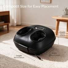 LUYAO Household Constant Temperature Foot Massage Machine, Multi-Mode Kneading & Squeezing Combination, 3-Level Adjustable Temperature, Auto Shut-Off Timer, Daily Home Foot Care Tool - Black - View 3