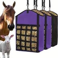 1pc Hay Storage Hanging Bag, Horse & Goat Hay Net Slow Feeder, Open Feeding Hole Hay Rack Storage Bag, Small Size May Be More Suitable For Goats And Sheep, Large Size Can Meet Horse Needs - View 3