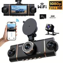 4‑Channel Panoramic 1080P Car Dashcam, 4‑Screen Simultaneous Display, HD Night Vision, WDR Technology, Built‑In G‑Sensor, Loop Recording, 24‑Hour Parking Monitoring Auto Accessory, For Driving & Road Trip Travel Use - A - View 1