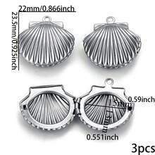 3Pcs Vintage Locket Charms, 304 Stainless Steel Openable Photo Pendant, Charms For Jewelry Making, DIY Necklace Bracelet Making Accessories - Locket Pendant - View 11