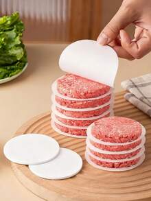200pcs Hamburger Frozen Meat Patty Separator Paper, Oil Absorbent Paper For Baking And Grilling, Non-Stick Paper, Suitable For Separating Pressed Hamburger Patties, Frozen Meat Patties, Perfect For Separating Hamburger Patties, Cookies, Pies, Mousse - Multicolor - View 5