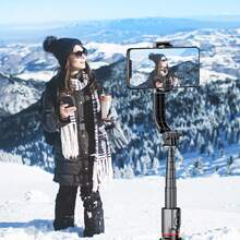 L12 Black Multifunctional Portable Tripod Selfie Stick – Features 360° Rotation And Wireless Bluetooth Remote Control; Made Of Aluminum Alloy; Compatible With IOS And Android; Ideal For Travel, Outdoor Photography, And Live Streaming. - View 2