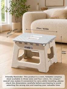 1pc Portable Folding Stool, Open And Fold In A Second, Thickened Mini Outdoor Fishing Stool, Camping, Hiking, BBQ - Multicolor - View 27
