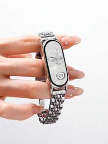 Stainless Steel Watch Band + 1 Link Removal Tool, Compatible With Xiaomi Band 10/9/8 9pro 8Pro, Breathable Replacement Smart Watch Band, Compatible With Redmi Watch4/5, Women's And Men's - Band 8-10 - View 13