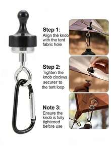 5PCS/1PC Outdoor Beach Essentials Strong Magnetic Detachable Tent Hooks, Camping Party Supplies Canopy Tent Fastener Hanging Buckle - Multi-color - View 2