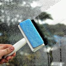 1PC Creative Double-Sided Household Glass Scraper Tile Wall Bathroom Cleaning Brush Window Wiper Scraper Mirror Cleaner - Blue and White - View 3