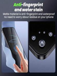 CASECOPS 4Pcs Ceramic Matte Privacy Screen Protector, Compatible With IPhone , Soft Matte Texture With A Silky Smooth Touch, Non Glass. Full Coverage, Scratch-Fingerprint, Anti-Drop, Anti-Glare, Compatible With Iphone 18 Pro Max/18 Pro/17 Pro Max/17 Pro/17/16 Pro Max/15 Pro Max/14/13/12/11 Series And Other Models, Compatible Phone Cases - 4pcs - View 5