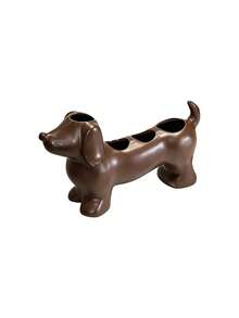 Cute Minimalist Dachshund Shaped Bathroom Storage Box Toothbrush Holder, Dachshund Electric Toothbrush Holder Organizer, Toothpaste Makeup Brush Storage Base, Cute Storage Base Holder, Suitable For Electric Toothbrushes And Toiletries - Multicolor - View 13
