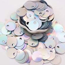 140pcs 20mm Large Hole Flat Round Holographic Sequin Loose Sequins For Handmade Crafts, Art, Jewelry Making, Sewing, Embroidery, Party Decoration - 20 Grams - View 6