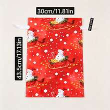 2pcs/5pcs/10pcs Multi-Color Multi-Style Drawstring Christmas Gift Bags, 3D Drawstring Bags, Extra Large Christmas Gift Packaging Bags, Wine Bottle Packaging Decorative Bags - Multiple Styles - View 35