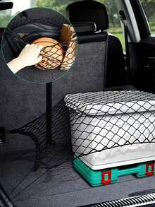 Car Trunk Storage Mesh Bag, Elastic Luggage Cargo Storage Net, Suitable For Motorcycles, Bicycles, Cars, Essential Car Accessories, Car Decoration, Car Supplies, Car Decor, Mesh Storage, Essential For Self-Driving Travel! - Multiple Styles - View 3
