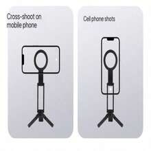 Mag‑ Magnetic Phone Tripod Stand, Portable Pocket Foldable Cell Phone Holder, Multi‑Angle Adjustable Desktop & Handheld Phone Mount For Selfie Vlog Shooting - Multicolor - View 9