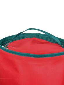 1pc Christmas Red Wrapping Paper Storage Hanging Bag, Gift Packaging Organizer, Foldable Gift Bag Storage, Dustproof Holiday Paper Storage Container, For Thanksgiving And Christmas Holiday Wrapping Paper Organizers - Red - View 7