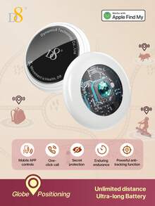 D8 Key Finder Tag (IOS Only), FindMy Tracker Item Locator With Keychain, Suitable For Keys, Pets, Wallets, Backpacks And Tablets, Includes Battery, Compatible With FindMy APP, Global Positioning, Long Battery Life, Phone APP Control, IOS Key Locator - Multicolor - View 16