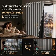 HOGAR YUME Curtains - Light Grey - View 2