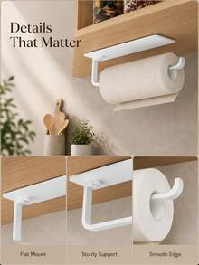 Tissue Holder Is Easy To Install; Suitable For Wall Or Under-Cabinet Mounting; Comes With A Plastic Dispenser And Storage Rack; Space-Saving And Stylish Design; Ideal For RV Kitchens And Bathrooms; For Storing Tissues. - Multicolor - View 8