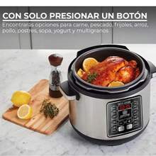 Olla de Presión Multifuncional digital capacidad de 6 Litros  - 9 Programas Automáticos - Arrocera, Vaporera, olla presión y Cocción Lenta, incluye accesorios, ideal para  frijoles, pollo, carne, arroz, multigranos - Tipo de Enchufe A USA (110-127V) - Ver 7