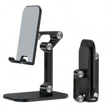 Adjustable Folding Desktop Phone Stand, Suitable For Taller Phone Models. Compatible With Smartphones And Tablets With Heights Between 11.94 Cm And 33.02 Cm. Available In Black, White, And Green. Ideal As A Birthday Gift, Home Gift, Or Gift For Friends. Strong Weight-Bearing Capacity, Perfect For Holding Phones. - New Arrival - View 10