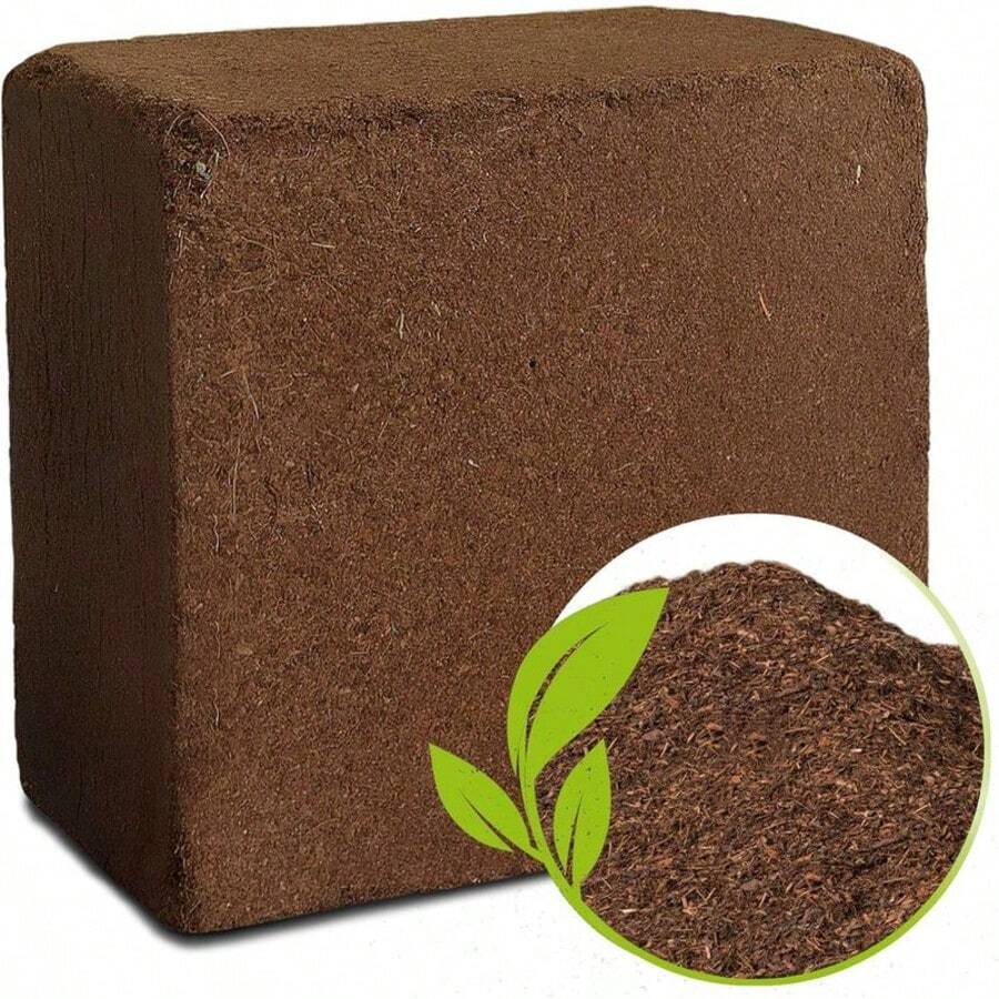 300g Compressed Coco Coir Fiber Substrate, Expands To 9L, Moisture-Retaining Fiber Material For Gardening And Plant Growing - A - View 1