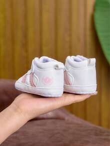 Infant Girls' Sports Shoes, Soft Comfortable Fashionable Walking Shoes, Suitable For Spring, Autumn, Winter, Home And Daily Use, 0-1 Years Old - Pink - View 5